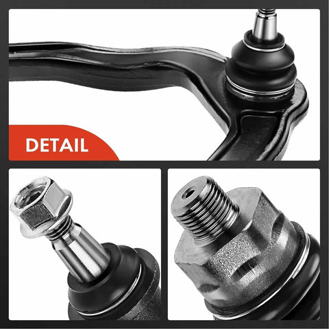 13 Piece Front Upper Control Arm Sway Bar Link And Lower Ball Joint Kit For Chevy Silverado 1500 1999-2006 Tahoe 2000-2006 Avalanche 2002-2006 Suburban 2000-2006 GMC Sierra 1500 Yukon 2000-2006 4WD And AWD, black steel joint detail