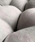 Close-up of Ultra Cozy Hammock Chair Cushion For Patio And Garden Hanging Basket Egg Chair Thick Nest Back Pillow with Soft Gray Fabric