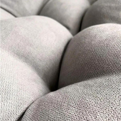 Close-up of Ultra Cozy Hammock Chair Cushion For Patio And Garden Hanging Basket Egg Chair Thick Nest Back Pillow with Soft Gray Fabric