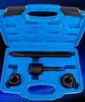 Heavy Duty Dual Wheel Separator Kit For Trucks And Trailers, 4 Piece Wheel Hub Removal Tool in blue storage case
