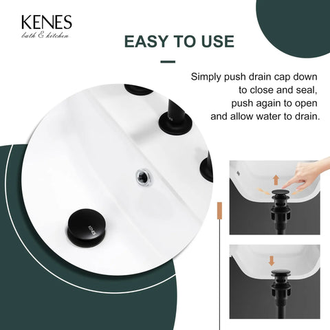 Easy Install Matte Black Pop Up Sink Drain With Overflow Anti Clog For Bathroom Vanity Lavatory Quick Drainage and use instructions