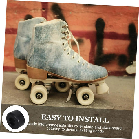 10 Pack PU Shock Absorbing Cushions for Quad Skates, Beginner Friendly Roller Skating Aid with denim boot design