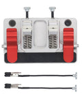 Top view of Helping Hands Soldering Station With Aluminum Ceramic Pro Grade Third Hand Clamp For PCB Wire Soldering And Electronics Repair Heavy Duty Precise 12mm Opening One Hand Control For Steady Work, shown with additional clamps.