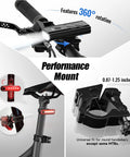 Rechargeable Bike Lights For Night Riding Ultra Bright Front And Rear LED Headlight And Taillight 2 Pack With 360 Degree Adjustable Brackets