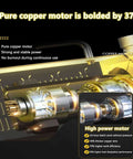 Portable Electric Drill Sharpener For Knives And Chisels With Adjustable Angle Grinding Head showing pure copper motor detail and efficiency features.