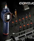 Digital Torque Screwdriver With Adjustable Range From Seven Point Zero Eight To Seventy Point Eight Inch Pounds Or Zero Point Eight To Eight Newton Meters Buzzer And Magnetic Bits Nine Hundred Ninety Nine Data Storage For Gunsmithing And Mounting, with bits