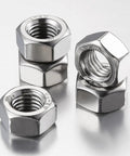 Beefy 1/4-20 Stainless Steel Hex Nuts Set, 50 Pieces, Coarse UNC Threads, 7/16 Inch Hex Drive, 0.5 Inch Nut Width, 0.22 Inch Height