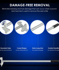 Heavy Duty Hub Oil Seal Remover Tool For Trailers And Trucks with rounded edges and frosted handle for safe removal.