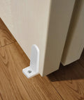 12 Pack Sliding Closet Door Floor Guides, Universal ABS Bottom Guides For 1-3/8 Inch Thick Doors, White Cabinet Hardware Installed