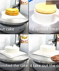 Electric Cake Frosting Machine 200W With 4 To 12 Inch Adjustable Rotating Cake Turntable Smoothers Icing Polisher in use