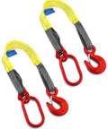 Heavy Duty Web Sling Set Built Tough for Real World Lifts 3.3 Ft Single Leg Lifting Slings 6600 Lbs Capacity with Polyester Web and G80 Steel Hook 2 Pack