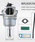 Nikki Carburetor For 594601 591736 796587 19 19.5 20 20.5 21 HP with gasket and tools for Craftsman Riding Lawn Mower
