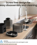 Smart Automatic Pet Feeder And Water Fountain For Cats And Dogs With Wifi App Control and Voice Recorder, easy to clean design.