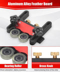 Adjustable Bearing Roller Featherboard Feeder for Table Saw with Aluminum Alloy 5mm Stroke and Double Wheel Pro Grade Jig