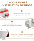Installation methods for Built Different 304 Stainless Steel Corner Guards With Smooth Rounded Edges on Walls Doors and Counters.