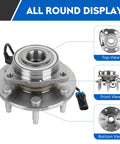 4WD Front Wheel Bearing And Hub Assembly With ABS For Chevy And GMC Trucks And SUVs Including Silverado Sierra Tahoe Suburban Yukon XL Escalade 6 Lug 1 Piece AWD Beefed Up Replacement Part