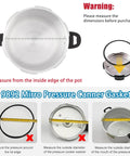 Pro Grade Replacement Gasket For Mirro Pressure Canner 12 16 22 Qt Fits Models M-0512 M-0522 M-0312 M-0406 M-0416 M-0526 M-0622 Durable Leakproof Seal For Safe Canning And Easy Installation, black silicone gasket with measuring guide