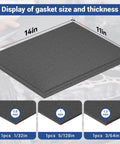 Non Asbestos Gasket Material Kit Three Pack 14 By 11 Inch High Temperature Oil Resistant Sealing Gaskets For Auto And Industrial Equipment Durable Insulating And Vibration Stable Design, 14x11 in, 3 thicknesses