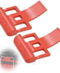 Tough As Nails Replacement Latches For Drawer Tool Boxes In Bright Red 2 Pack displaying heavy-duty red steel drop down hooks.