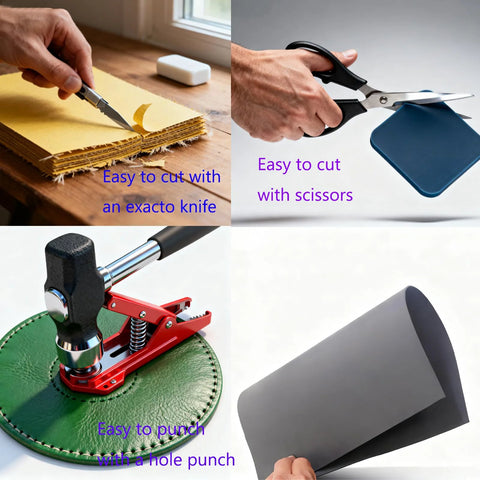 Gasket material sheet, non-asbestos automotive grade, 15 x 11.8 in, 0.8–1.2 mm thick; cut with knife or scissors.