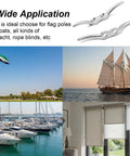 Wide application of Four Pack Stainless Steel Boat Cleats 2.72 Inch Beefed Up Heavy Duty Rope Cleats for docks and yachts.