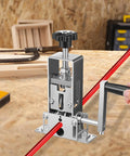 Heavy Duty Drill Powered Wire Stripper Machine For Copper Scrap Recycling And Electrical Work With Hand Crank Backup, close-up of stripping action on red cable.