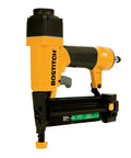 18 Gauge Brad Nailer And Narrow Crown Stapler 2 In 1 Electric Nail Gun For Woodworking, side view with adjustable depth guide