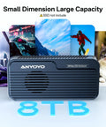 Badass M.2 NVMe SSD Enclosure With Smart Fan Cooling Supports Up To Eight TB Portable Drive for Thunderbolt Four and USB Four.