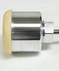 Side view of American Made Vacuum Chuck for Woodturning Lathe Bowls, 1 1/4 Inch 8 TPI, 3 1/2 Inch Outside Diameter, steel construction.