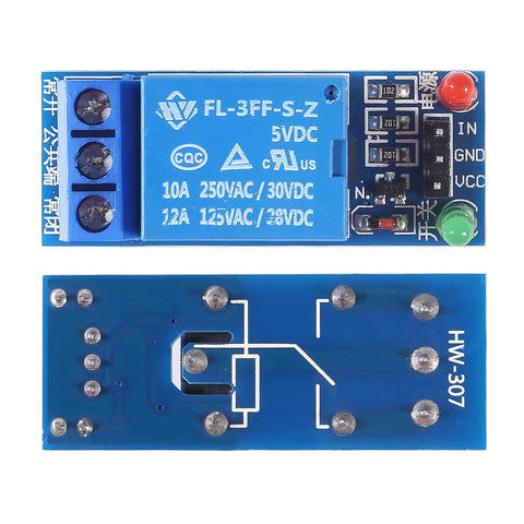 Five Volt One Channel Relay Module With Opto Isolation and High Low Level Trigger for Arduino Raspberry Pi ARM AVR