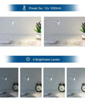 Wall Mount Reading Light For Bedside Must Have With Flexible Gooseneck, 16 LED Book Lamp, Five Dimming Levels, Touch Control display