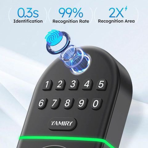 Electronic Keypad Deadbolt With Fingerprint Door Lock And Keyless Entry For Front Door Smart Digital Lock close-up
