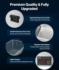 Features of 50L Ultrasonic Cleaner With Digital Display And Cleaning Basket 840W Industrial Stainless Steel Cleaning Machine On Wheels