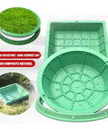 Heavy Duty Invisible Resin Manhole Cover And Frame For Lawn And Garden Weatherproof Round Drainage Cover 39.4 Inch Diameter