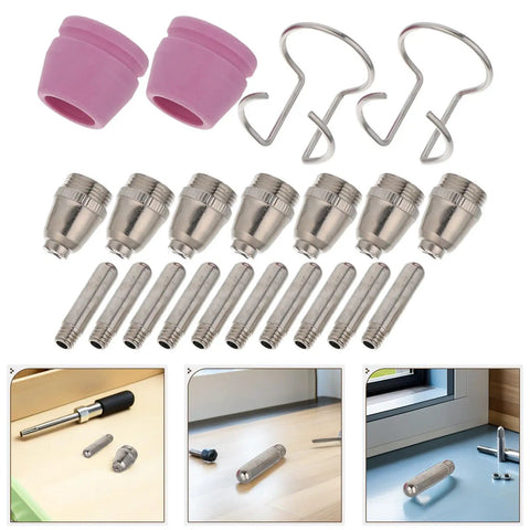 Top Tier Plasma Cutter Consumables Cut-60 Ag60 Sg55 Nozzle Kit With Drag Shield For Clean Cuts And Low Splatter In Your Workshop includes ceramic nozzles and accessories.