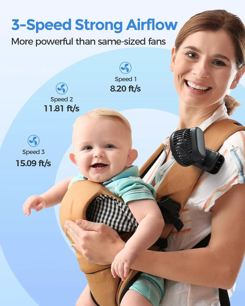 Must Have Clip On Baby Fan With Rechargeable Battery ✓