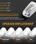 Dodge Ram ProMaster Cab Roof Marker Lights White LED Clearance Running Lamps, 5 Pack showing clear lenses and modern design.
