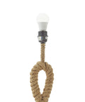 Jute Rope Table Lamp With Linen Shade Rustic Twisted Rope Accent Lamp For Living Room Cozy Warm Glow Industrial Natural Decor 13 By 13 By 28 Inches Brown