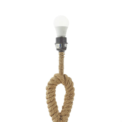 Jute Rope Table Lamp With Linen Shade Rustic Twisted Rope Accent Lamp For Living Room Cozy Warm Glow Industrial Natural Decor 13 By 13 By 28 Inches Brown