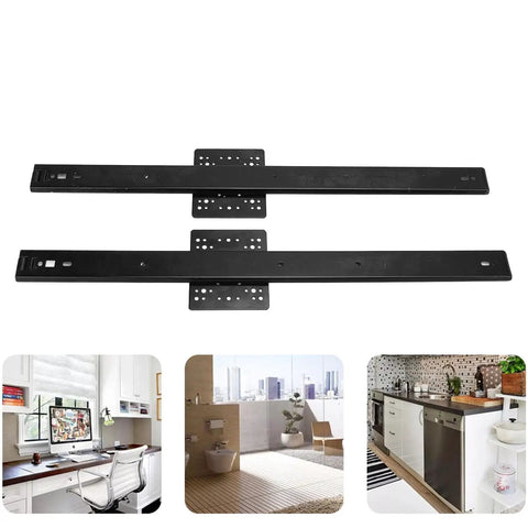 Heavy Duty Drawer Slides for Cabinets and Closets 1 Pair 20 Inch Long 35mm Wide 20kg Load Concealed Ball Bearing Sliding Rail set