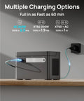 Portable Power Station 1000W 576Wh Solar Generator With Four AC Outlets, 2000W Surge, 100W PD Fast Charge in charging setup