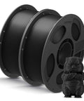 2Kg 1.75mm PLA Filament Bundle Two Black Spools Precise 0.02mm Tolerance Smooth Extrusion For Clean High Detail 3D Printing