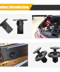 4 In 1 Bumper And Fender Liner Clip Kit For Toyota And Lexus With Screws Bolts Rivets Durable Fasteners close-up and engine view
