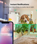 Outdoor And Indoor Security Camera With Spotlight And 1080P WiFi Surveillance Color Night Vision detects dog movement