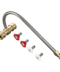Gutter Cleaner Attachment For Pressure Washer With Four Nozzle Tips And Quick Connect, Zero Degree And Forty Degree Nozzles, Clears Leaves And Debris Fast, Up To Four Thousand PSI