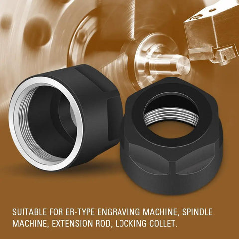 Pro Grade ER16A Collet Clamping Nut Set, 5Pcs Durable Nuts For ER CNC Milling Chuck Lathe, Top Notch Milling Performance And Accuracy