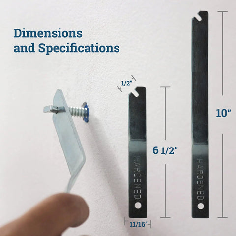 Hella Durable T Head Security Wrench For Picture Frame Installation With Tough Steel Build Perfect For Hotels Galleries And Quick Diy Fixes Anyone Can Crush Today showing dimensions 10 inch and 6.5 inch wrenches