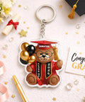 Personalized Graduation Bear Keychain With Custom Name And Class Year Gift For The Grad Class Of 2026 Keepsake, plush design