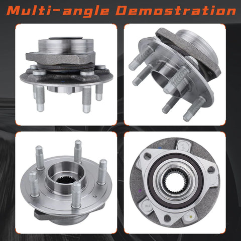 Multi-angle view of Wheel Hub And Bearing Assembly With ABS Encoder For Front And Rear Use On 2008-2019 Cadillac CTS
