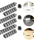 12 Set Jewelry Price Display Cubes With Black Numeric Blocks And Flexible Price Sign Labels For Retail Shops And Vending Machines